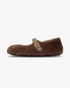 Birkenstock Santa Clarita Shearling Upper Gray Taupe