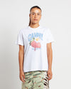 Ganni Basic Cotton Jersey Strawberry Print White