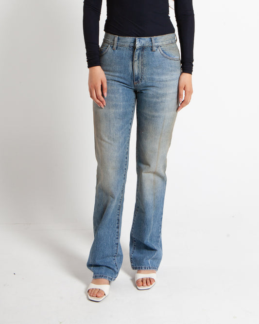 MM6 Maison Margiela Straight Leg Jeans Blue