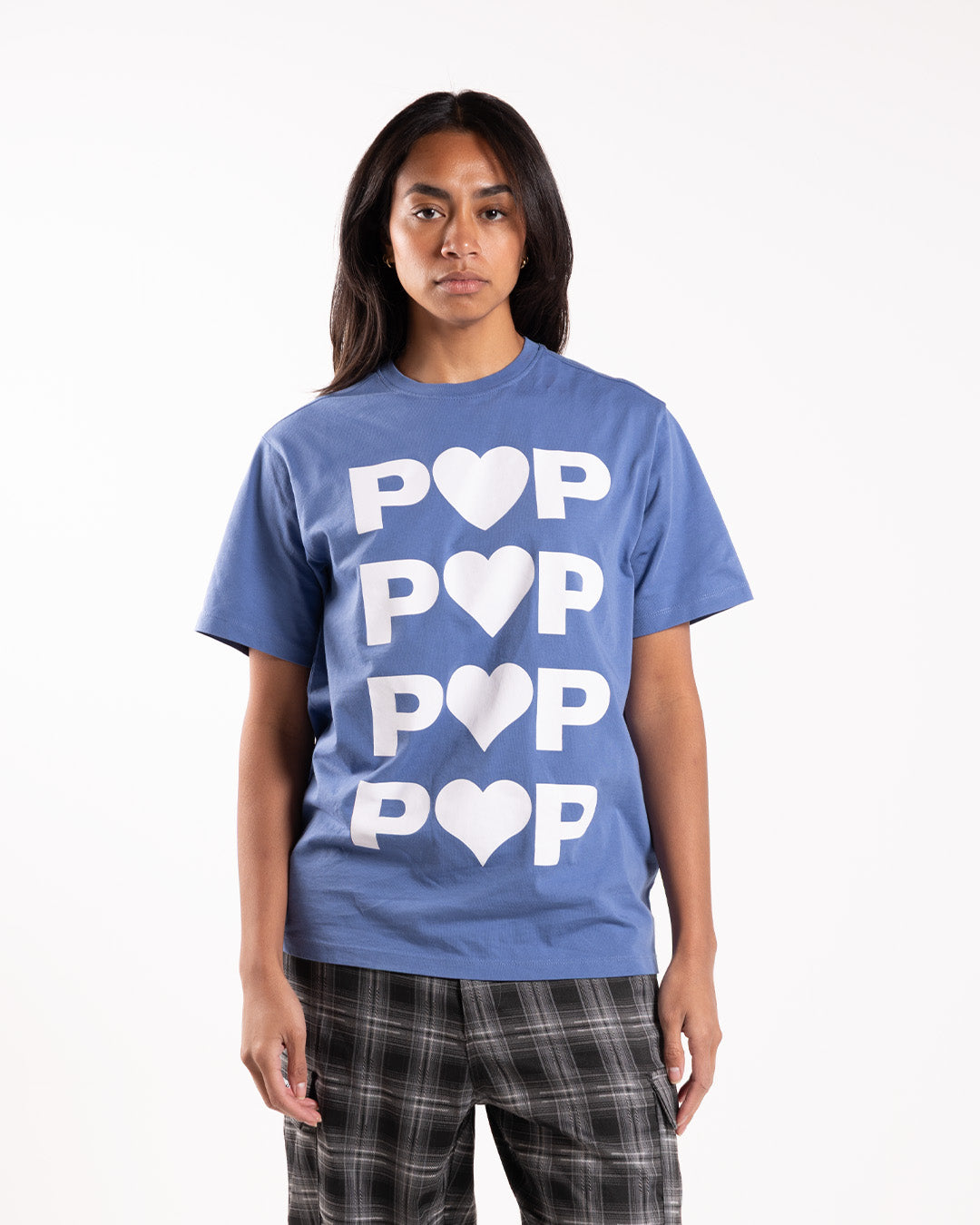 Pop Trading Company Hearts T-Shirt Dutch Blue Pop Trading Company Hearts T-Shirt Dutch Blue