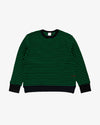 Pop Trading Company Striped Waffle Crewneck Juniper/Black