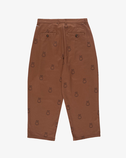 Pop Trading Company x Miffy Pattern Boat Pants Brown