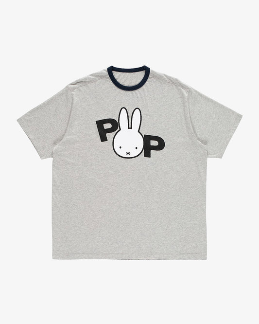 Pop Trading Company x Miffy Ears T-Shirt Heather Grey