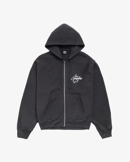Stüssy Surf Size Gar. Dyed Zip Hood Faded Black