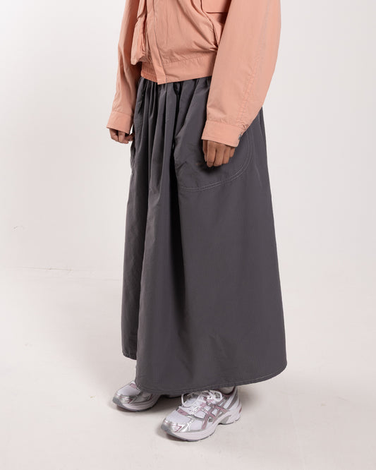 and wander CORDURA Cotton Rip Skirt Gray