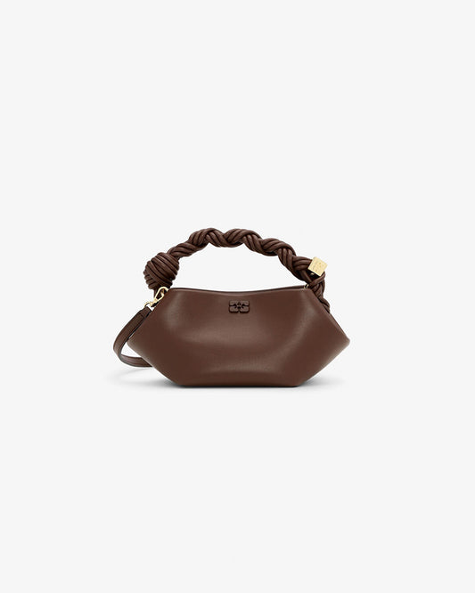 Ganni Small Bou Bag Tressé Bitter Chocolate