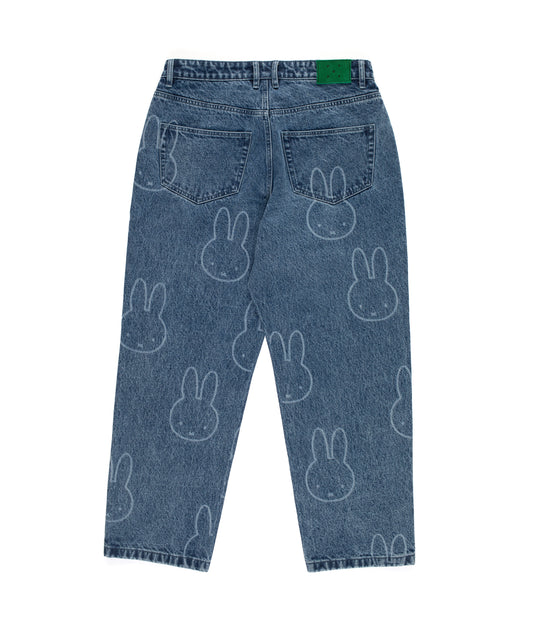 Pop Trading Company x Miffy Pattern DRS Denim Pants Stonewashed