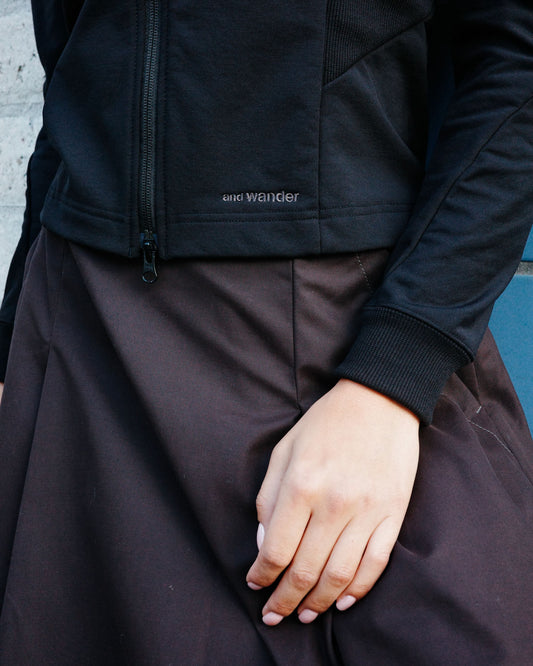 and wander Back Pile Zip Up Black