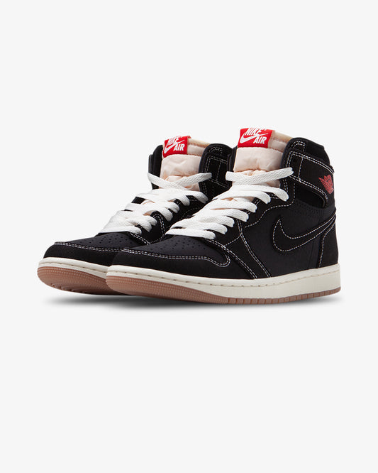 Air Jordan 1 High, Fight Club, black sneaker, women, front view