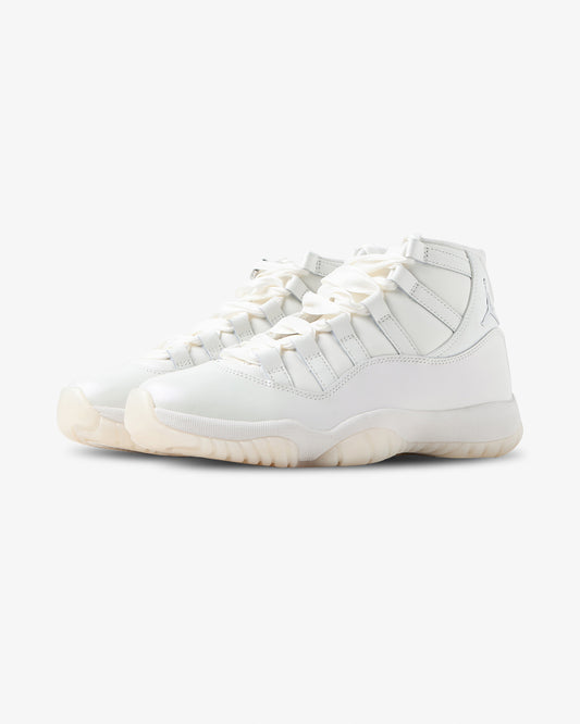 Sail/Pearl Grey Air Jordan 11 Retro WMNS sneaker, angled front view