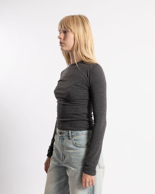 COOR Lined Long Sleeve Melange Charcoal