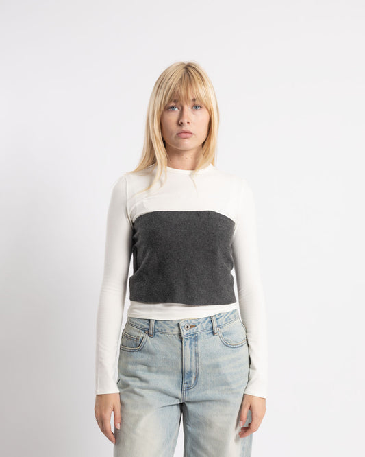 COOR Wool Layered Knit Grey
