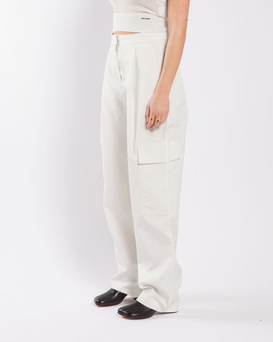 Calvin Klein Relaxed Cargo Pants White