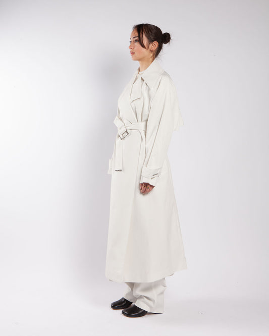 Calvin Klein Textured Oversized Trenchcoat Vaporous Gray