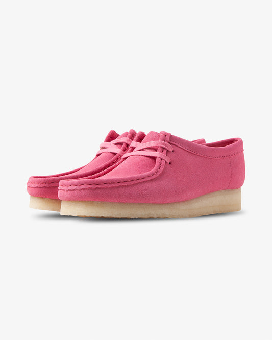 Clarks Originals Wallabee, Pink shoe, women, front view