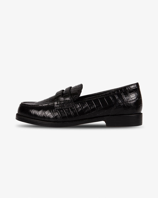 Clarks Straven2 Penny Black Croc