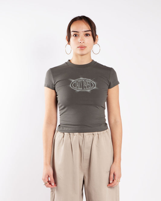 Daily Paper Glow Cropped T-Shirt Chimera Green