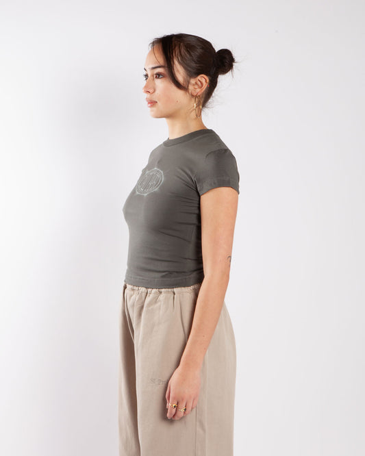 Daily Paper Glow Cropped T-Shirt Chimera Green