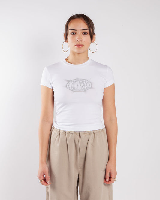 Daily Paper Glow Cropped T-Shirt White