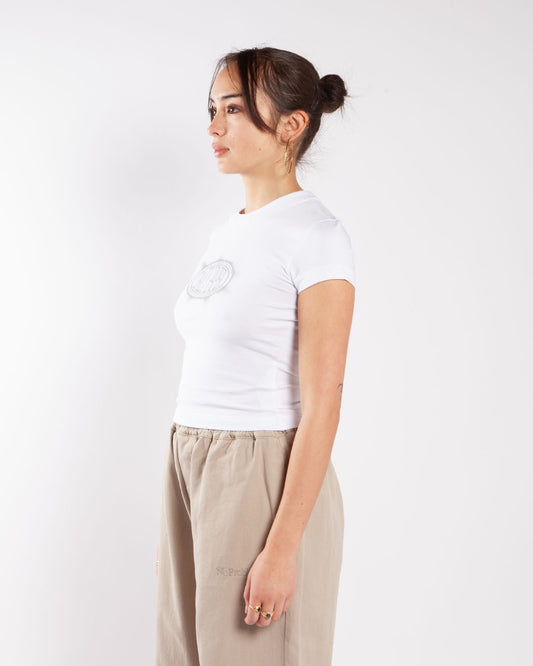 Daily Paper Glow Cropped T-Shirt White