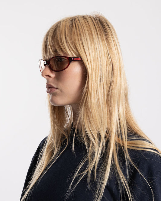 Flatlist Olympia Crystal Burgundy/Solid Peach Lens