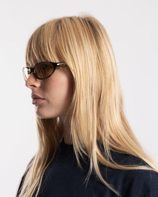 Flatlist Olympia Olive Horn/Yellow Lens Lens