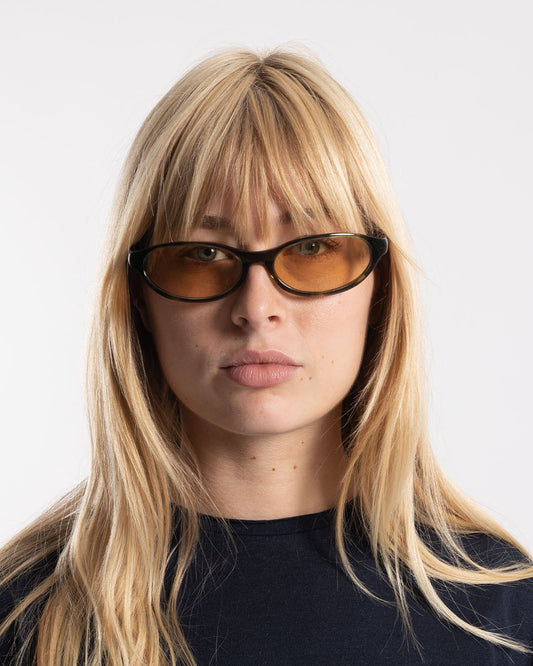 Flatlist Olympia Olive Horn/Yellow Lens Lens