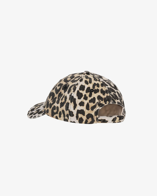 Ganni Leopard Canvas Cap