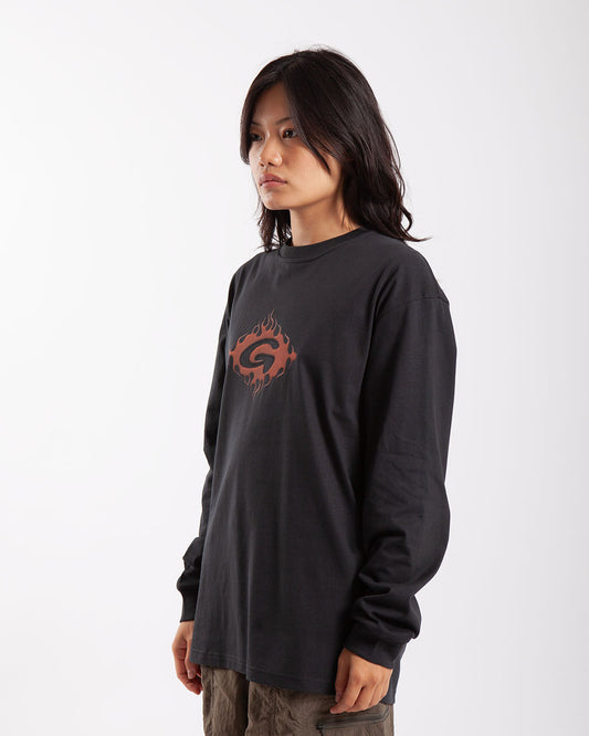 Gramicci Flames L/S Tee Vintage Black