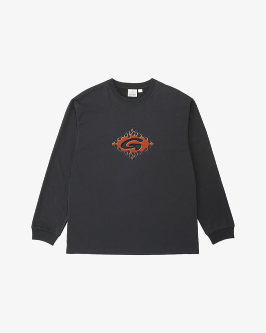 Gramicci Flames L/S Tee Vintage Black