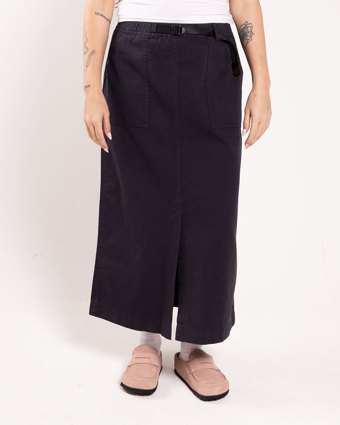  Gramicci Long Baker Skirt Double Navy