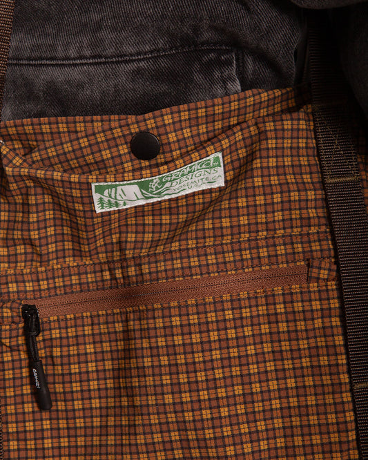 Gramicci Utility Tote Bag Brown Check