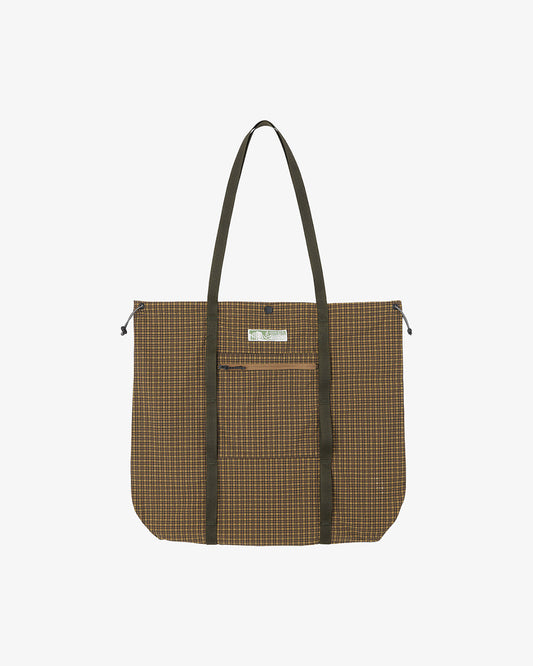 Gramicci Utility Tote Bag Brown Check