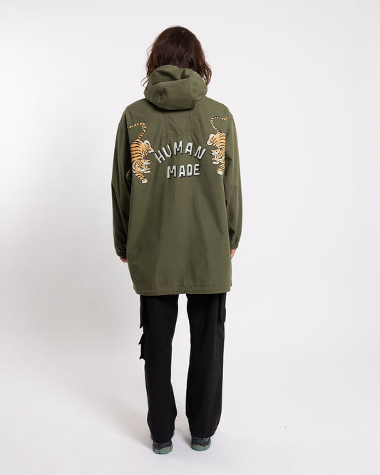 Human Made Reversible Hooded Coat Olive Drab