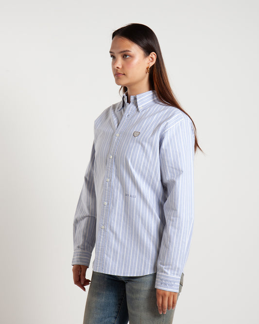 Human Made Stripe Ox B.D. Shirt Blue