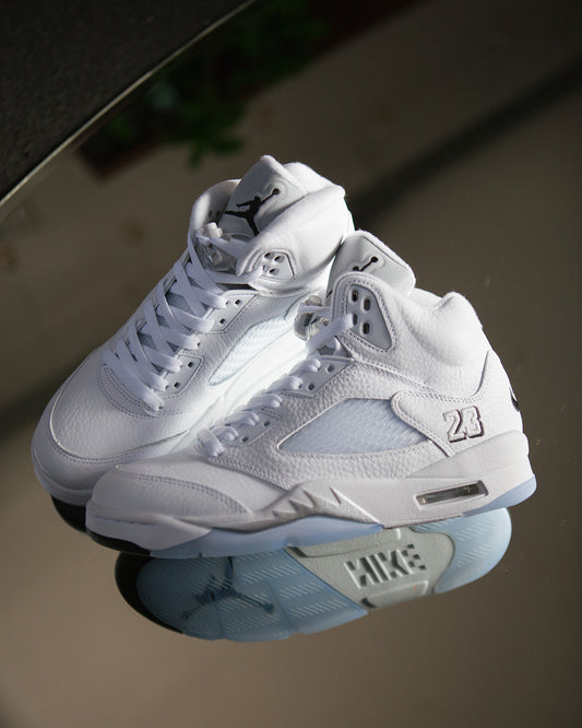 Air Jordan 5 Retro White/Black/Metallic Silver