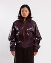 Jordan x Mowalola Leather Jacket Night Maroon