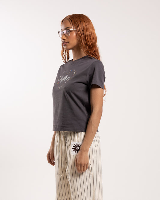 Kijun Pebble Heart Tee Charcoal