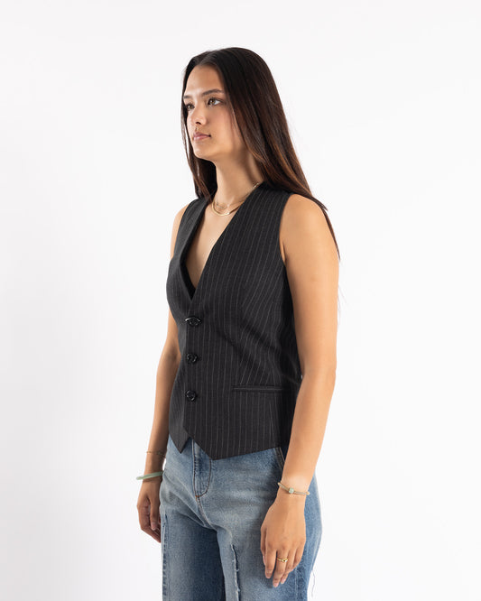 MM6 Maison Margiela Gilet Pinstripe Grey