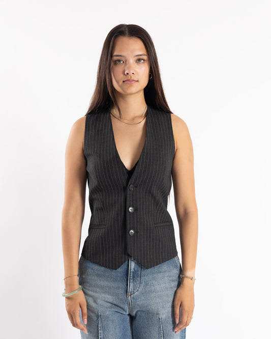 MM6 Maison Margiela Gilet Pinstripe Grey