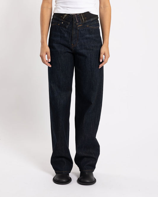 MM6 Maison Margiela Raw Edge Waist Denim Jeans