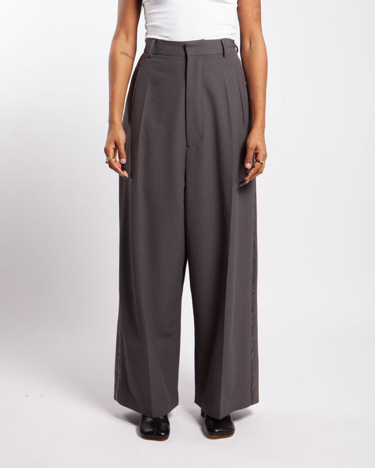 MM6 Maison Margiela Tailoring Wool Canvas Trousers Grey