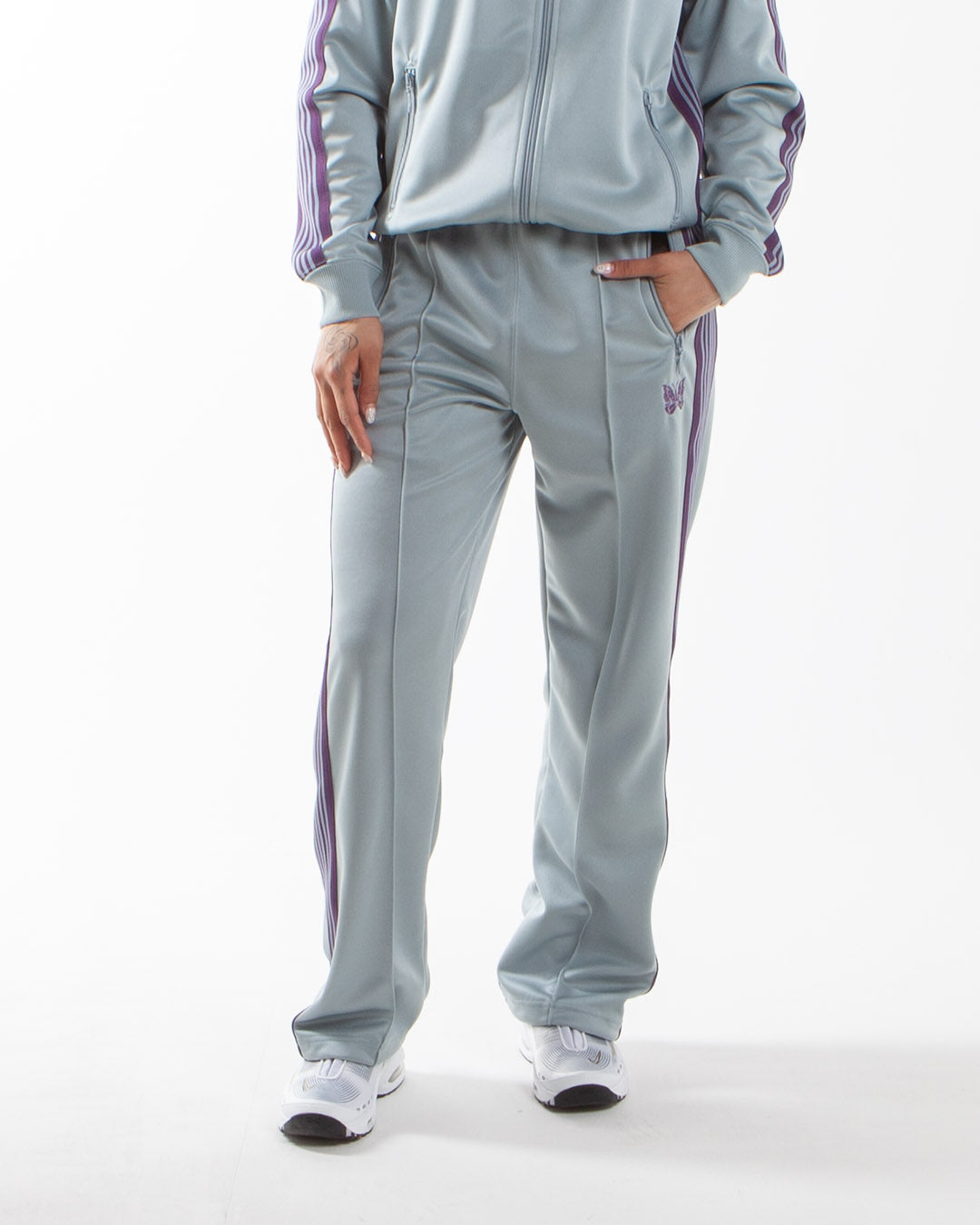Needles Track Pant - Poly Smooth Sax Blue