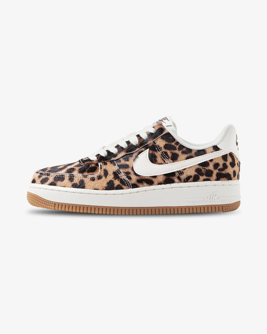 Leopard Nike Air Force 1 '07 WMNS sneaker, side view 