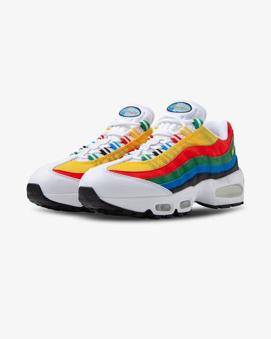 Nike Air Max 95 Olympic, rainbow sneaker, colourful, front view