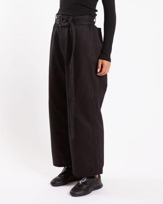 Y-3 Twill Utility Pants Black
