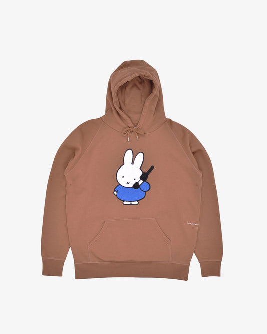 Pop Trading Company Miffy Applique Hooded Sweat Brown