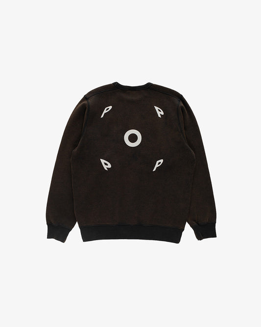 Pop Trading Company Fish Eye Crewneck Sweat Washed Black