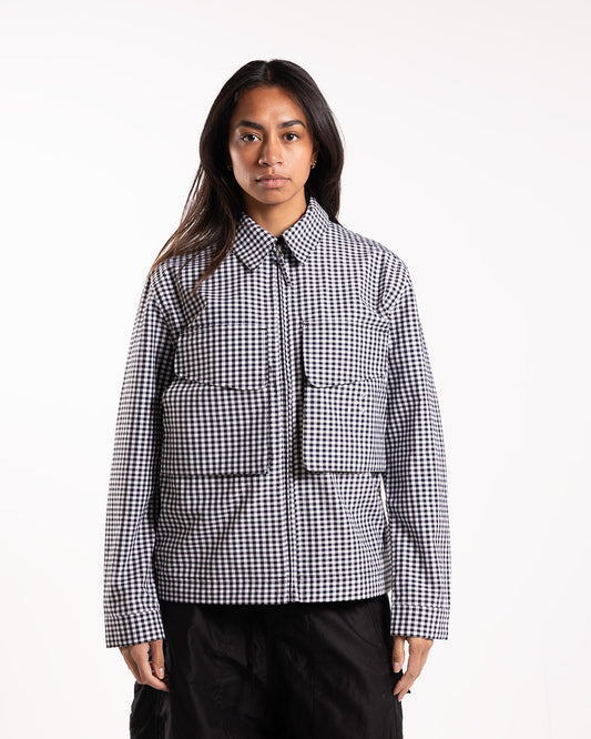 Pop Trading Company Gingham Boxer Overshirt Black/Off White