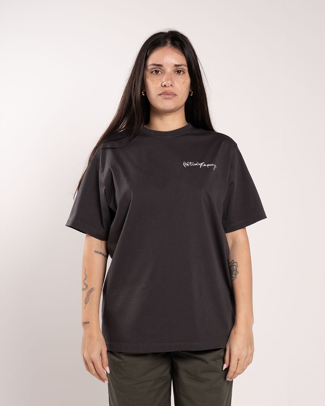 Pop Trading Company Oneliner T-Shirt Anthracite